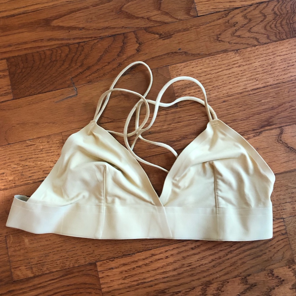 Yellow strappy bralette